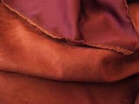 Faux Suede Suedette Fabric Material SATIN RUST 1001
